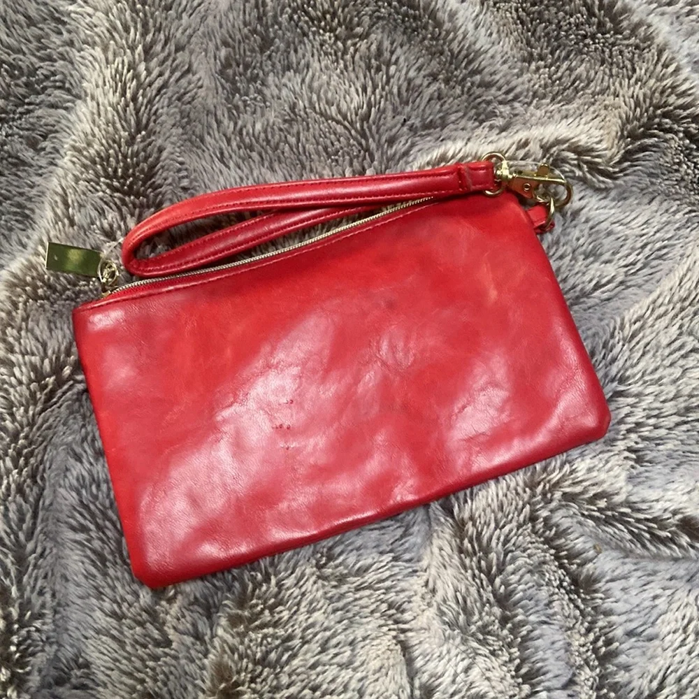 M Red Clutch Wallet Wristlet